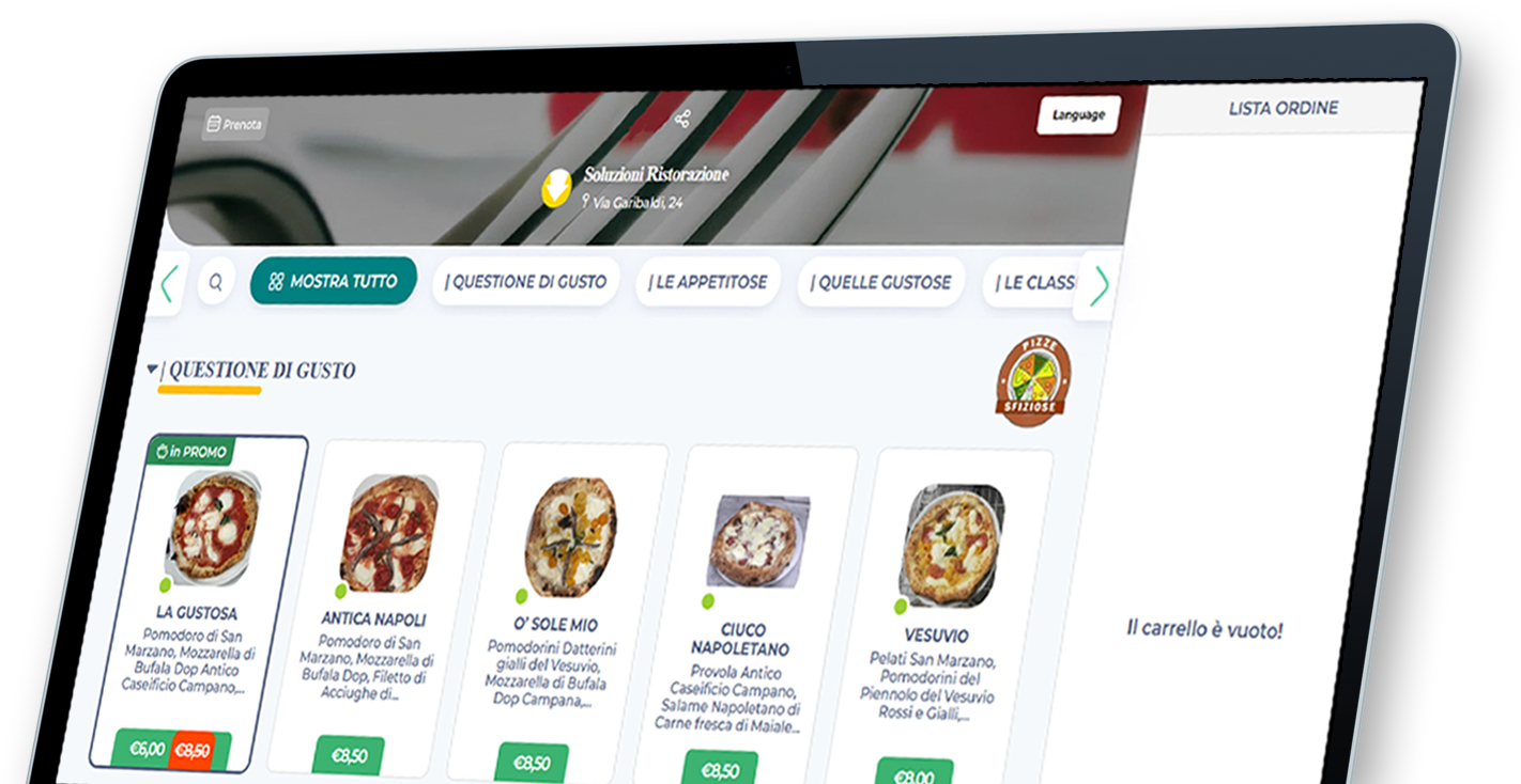 Menu Digitale Intuitivo e Personalizzabile